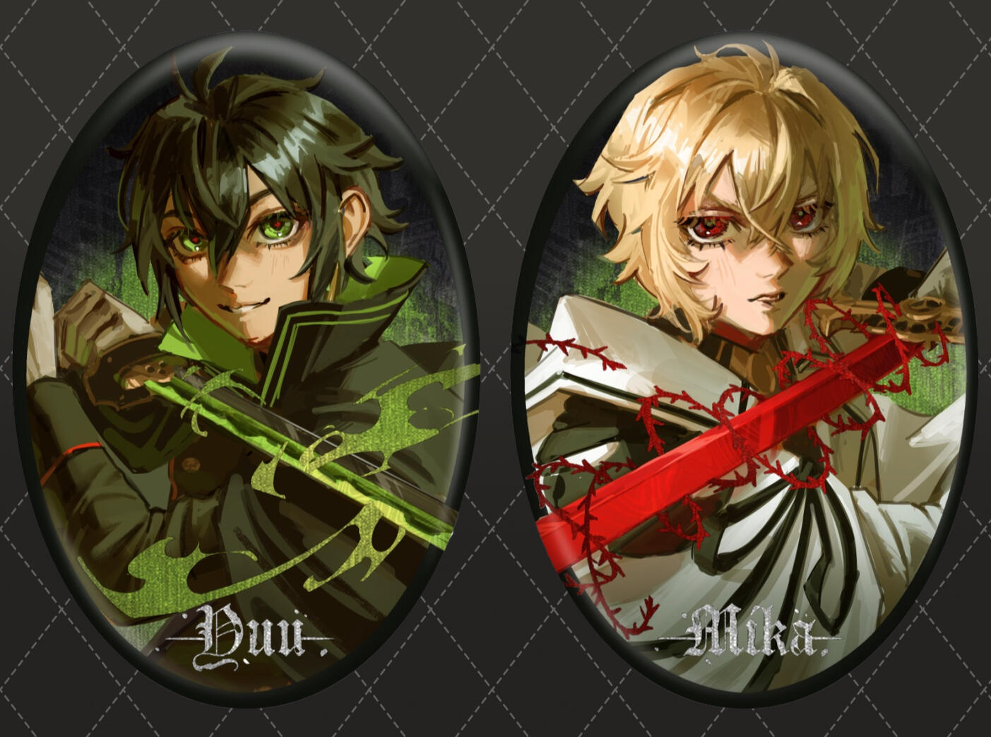 Vampire Buttons Mock up